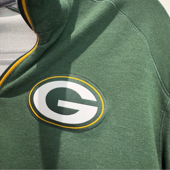 Nike Green Bay Packers Antigua Green/Gold Quarter-Zip Pullover Dri-Fit  NFL  M - Picture 3 of 8
